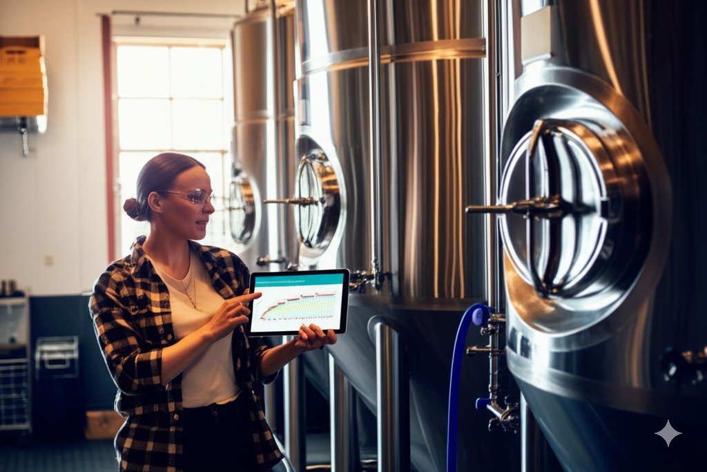 AI monitoring craft brewery production